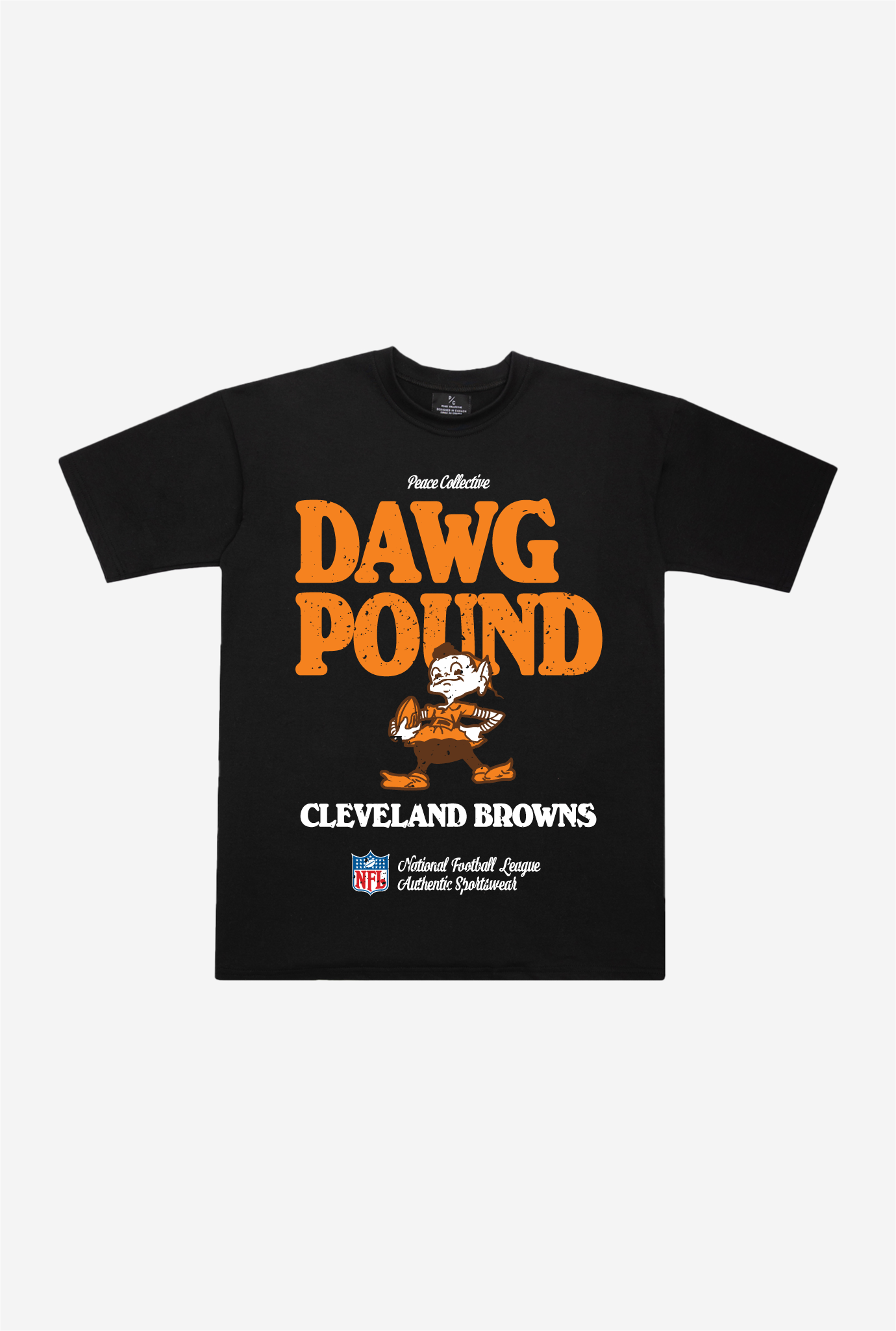 Cleveland Browns Vintage Ad Heavyweight T-Shirt - Black