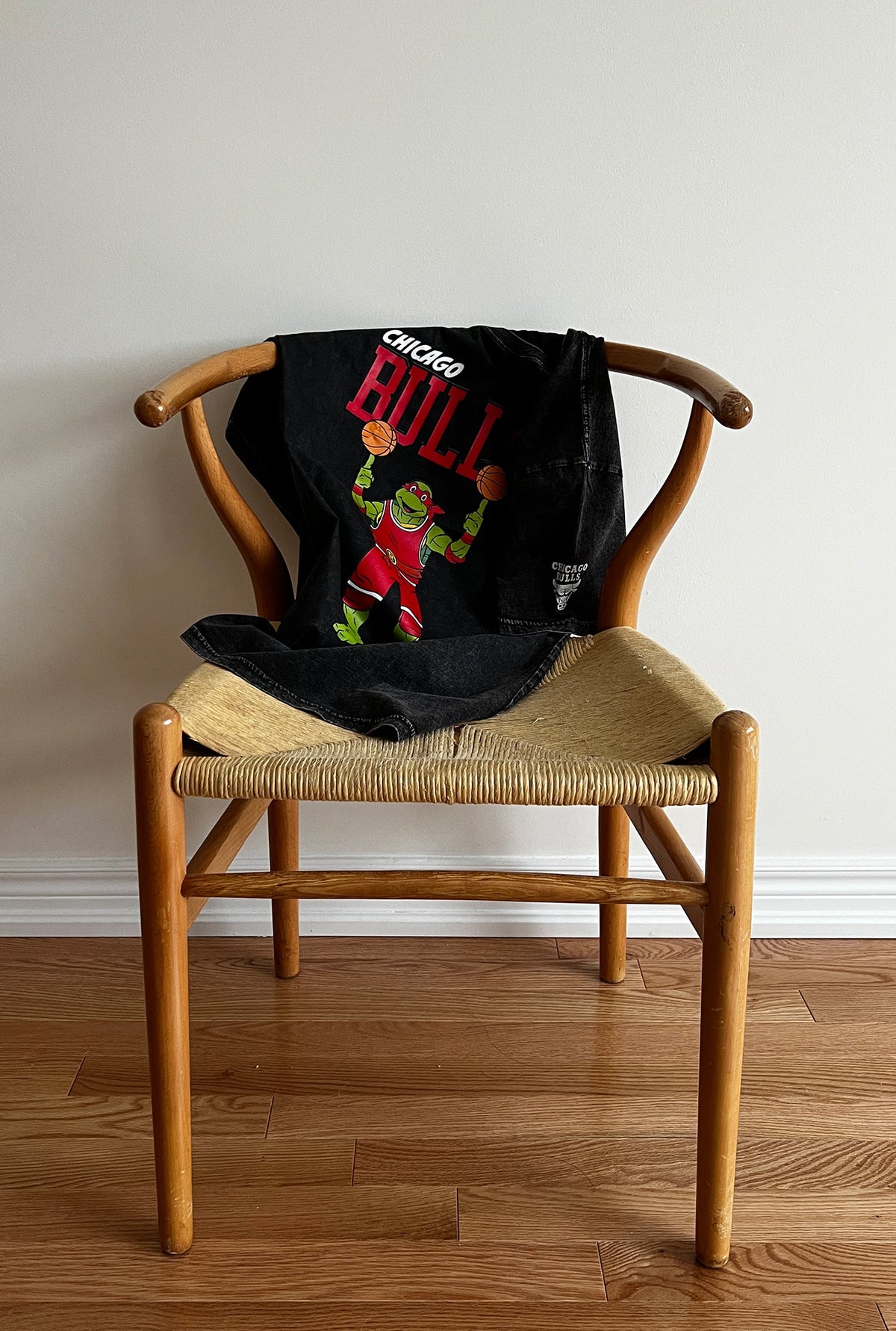 P/C x TMNT Chicago Bulls Stonewash T-Shirt - Black