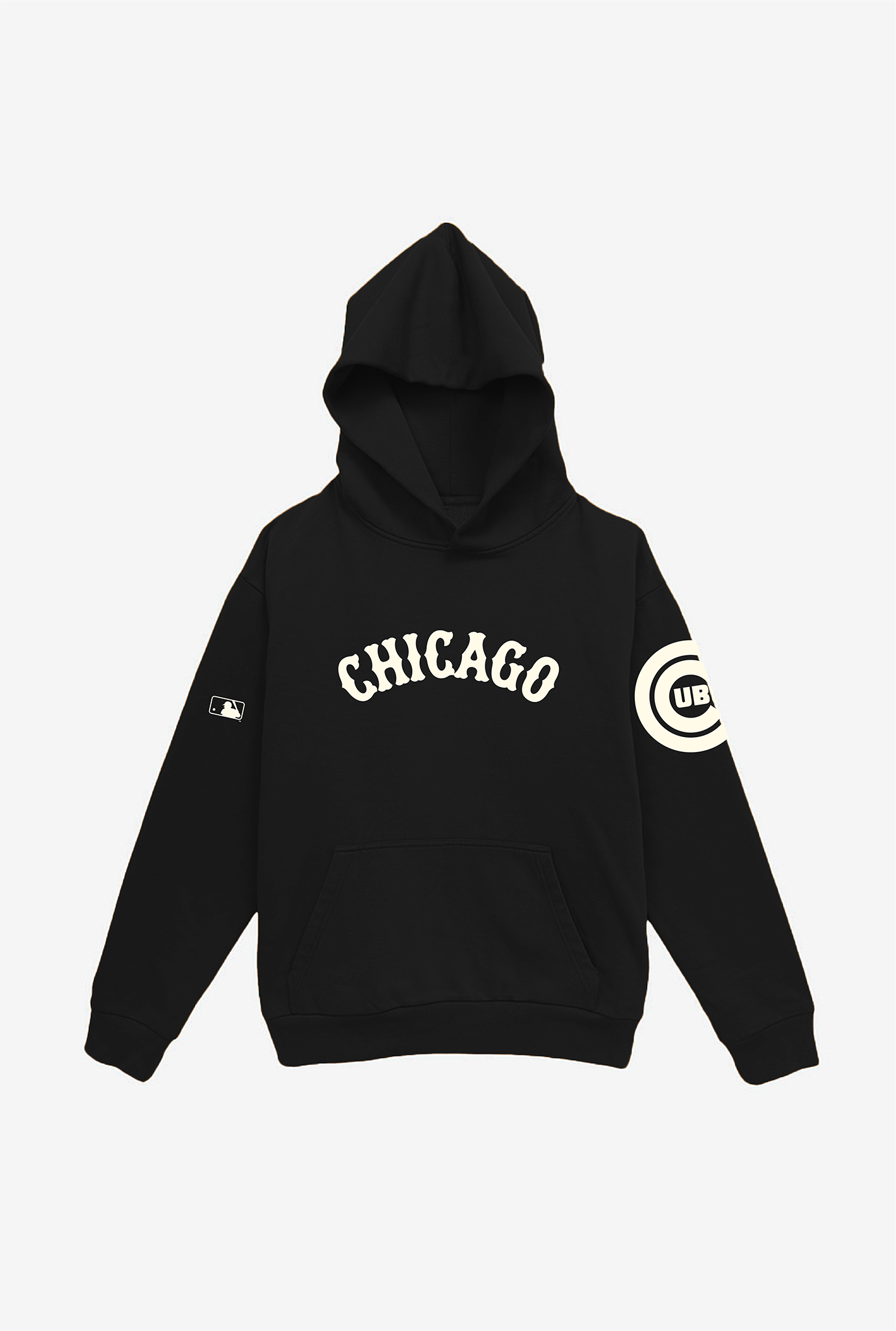 Chicago Cubs Essential Heavyweight Hoodie - Black