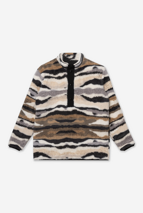 Home is Canada Polar Fleece 1/4 Button Up - Tiger Camo