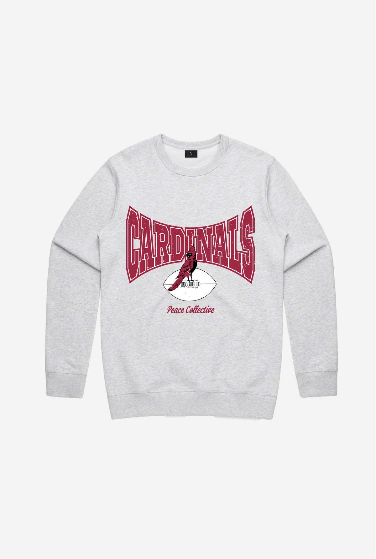 Chicago Cardinals Washed Graphic Crewneck - Ash