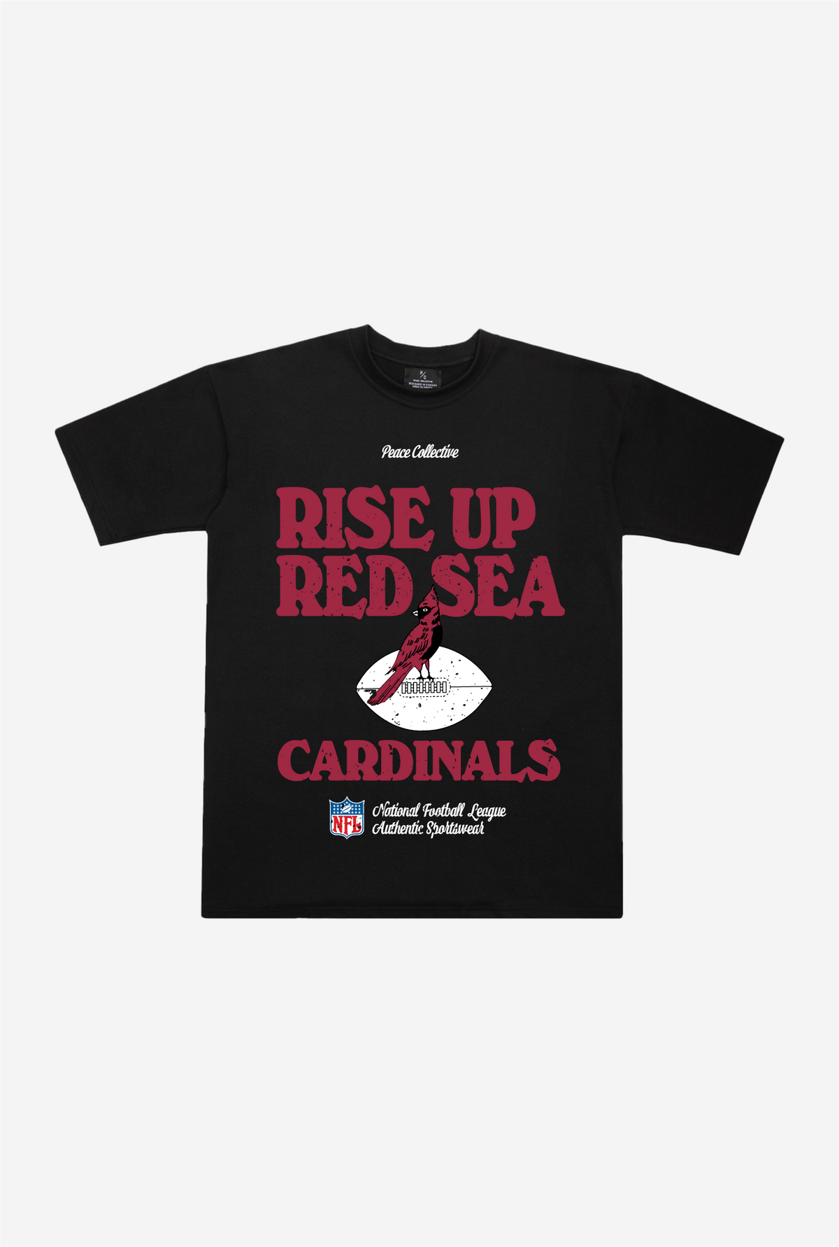 Chicago Cardinals Vintage Ad Heavyweight T-Shirt - Black