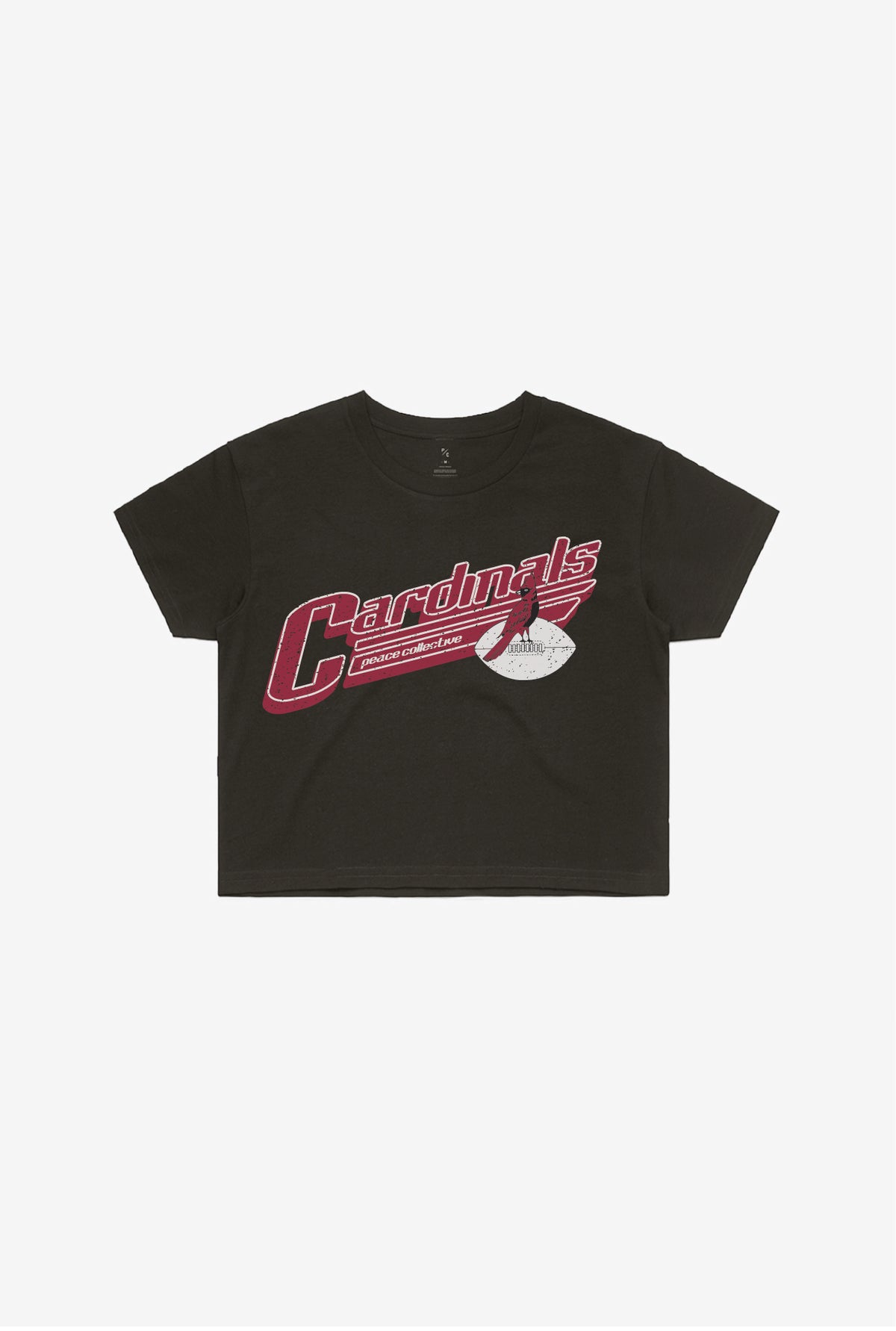 Arizona Cardinals Vintage Cropped T-Shirt - Black