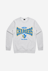 Los Angeles Chargers Washed Graphic Crewneck - Ash