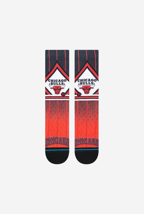 Chicago Bulls Fader Crew Socks - Black