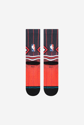 Chicago Bulls Fader Crew Socks - Black