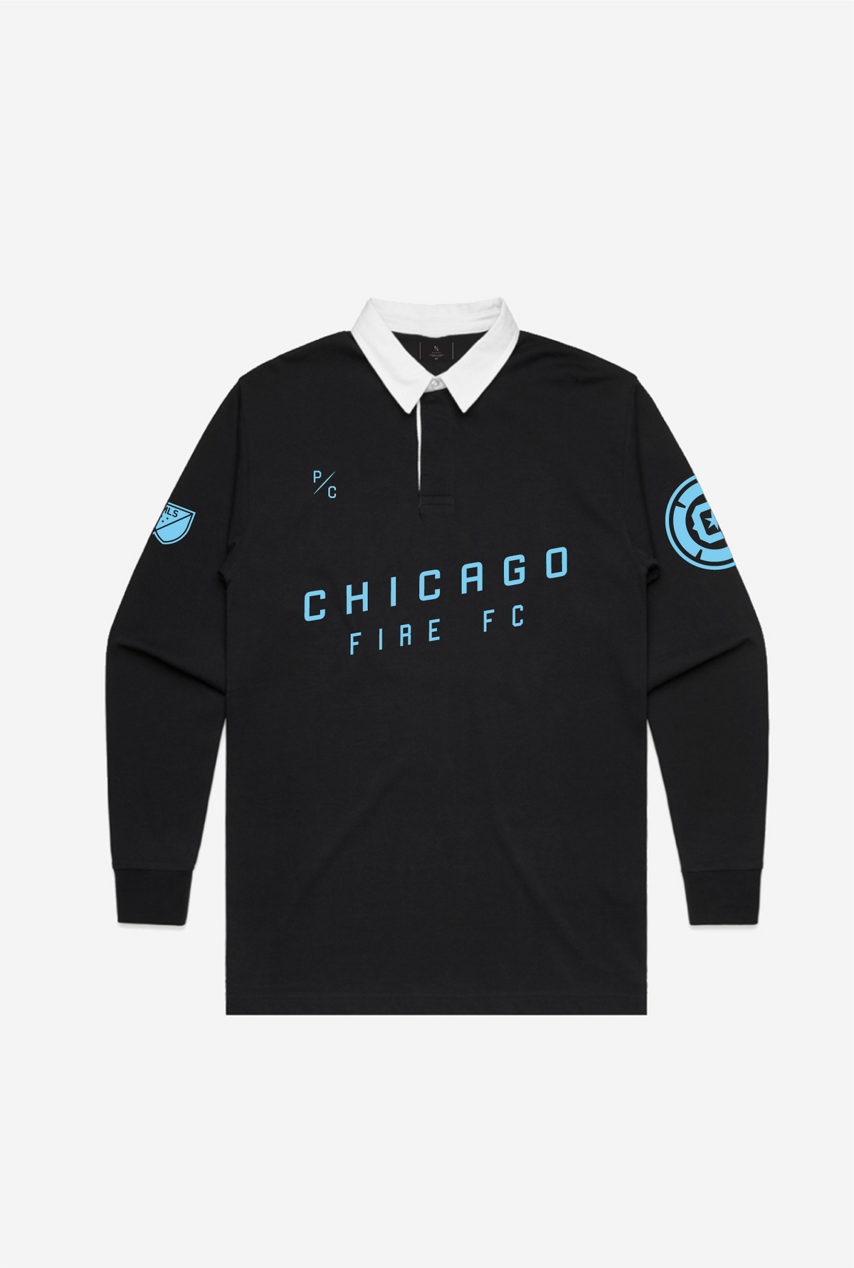 Chicago Fire Rugby Long Sleeve Polo - Black