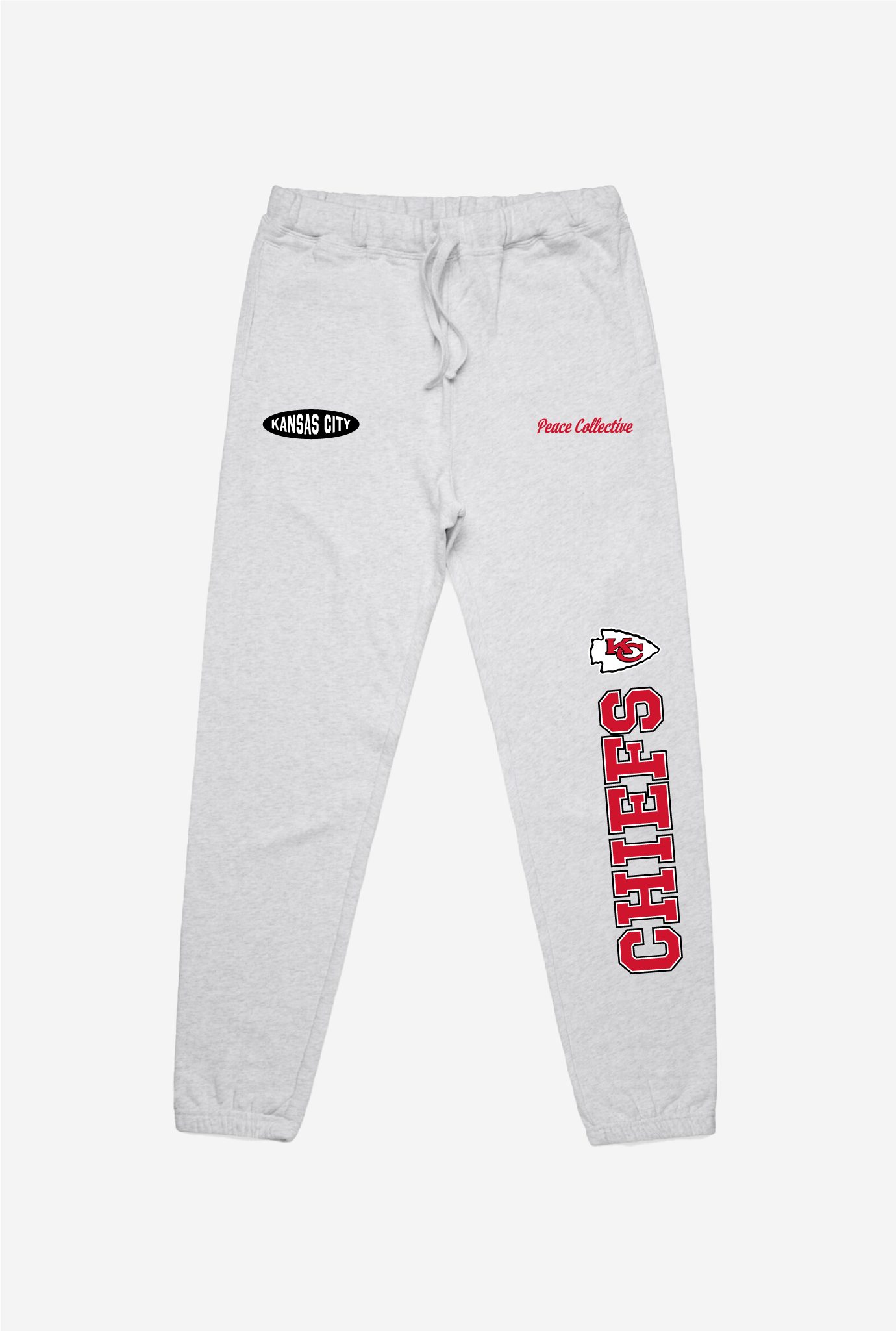 Kansas City Chiefs Washed Graphic Joggers - Ash