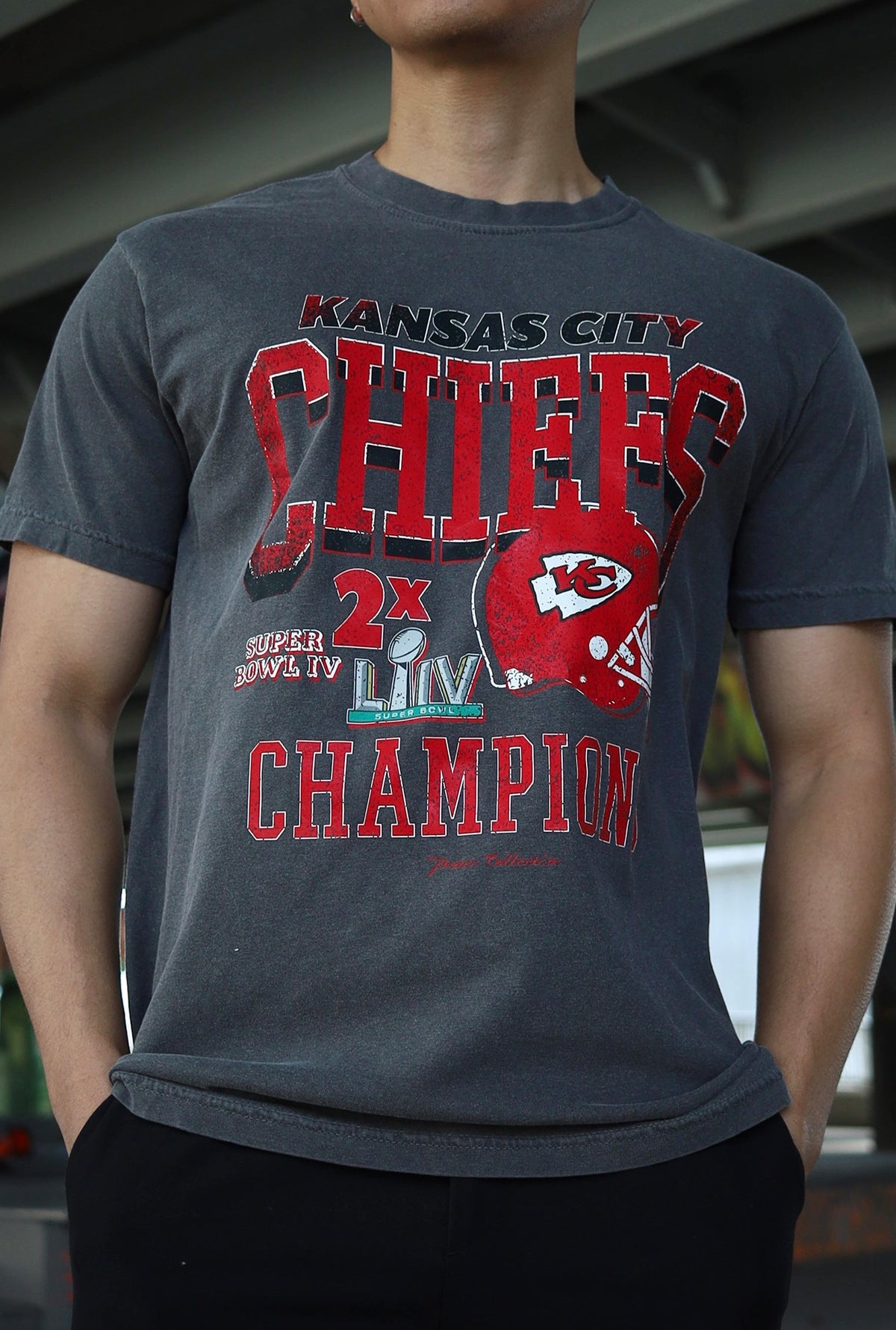 Kansas City Chiefs Vintage Championship T-Shirt - Black