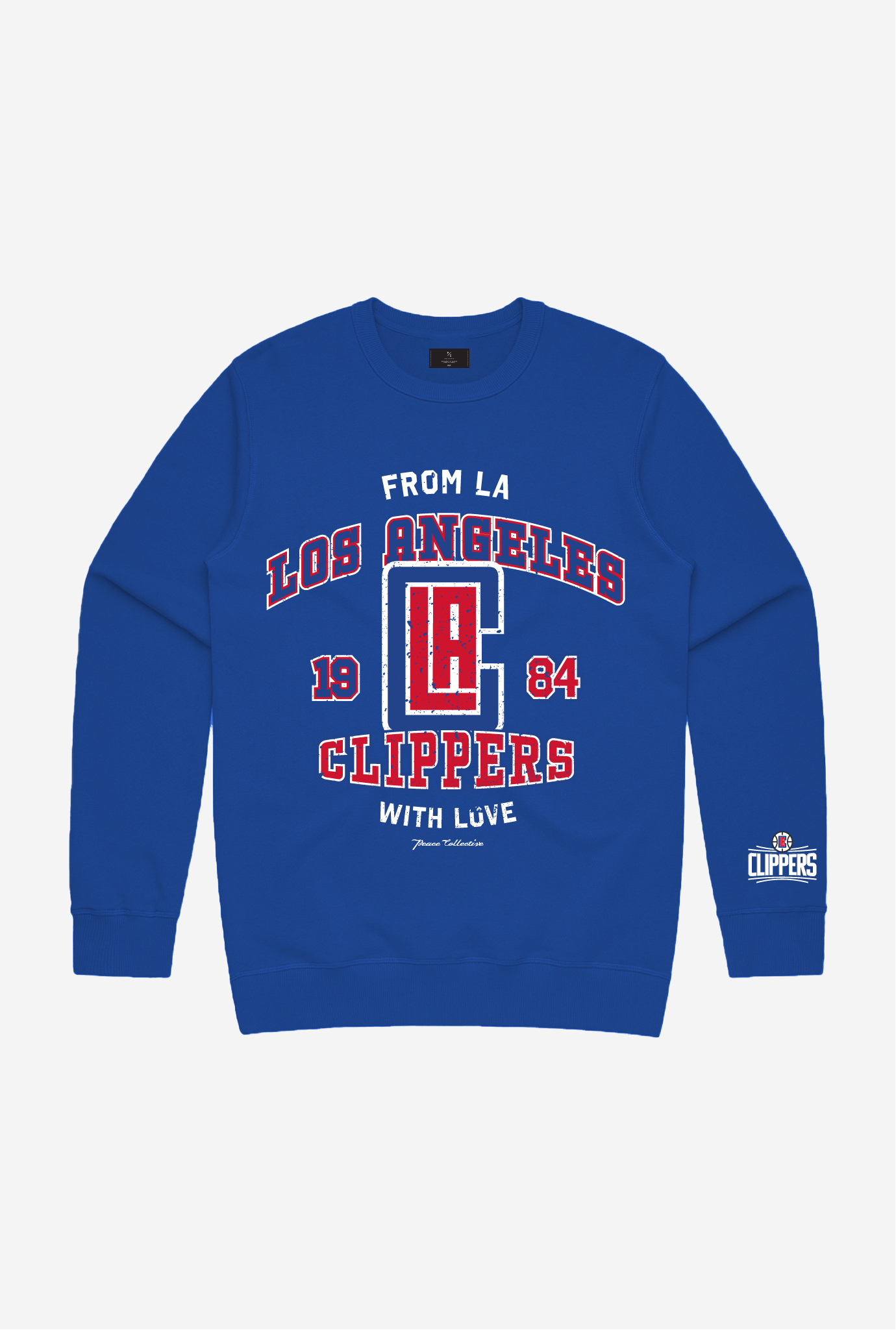 Los Angeles Clippers Washed Crewneck - Royal Blue