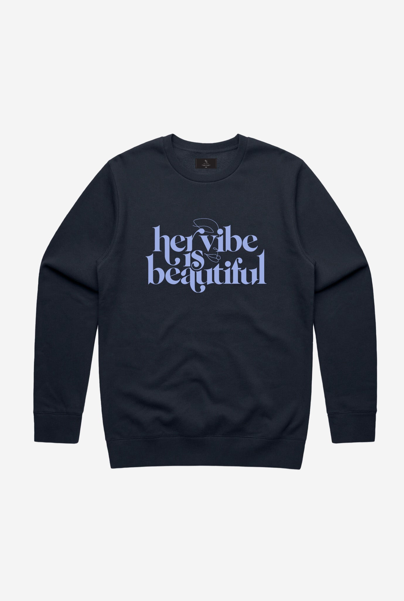 Her Vibe is Beautiful Crewneck - Navy