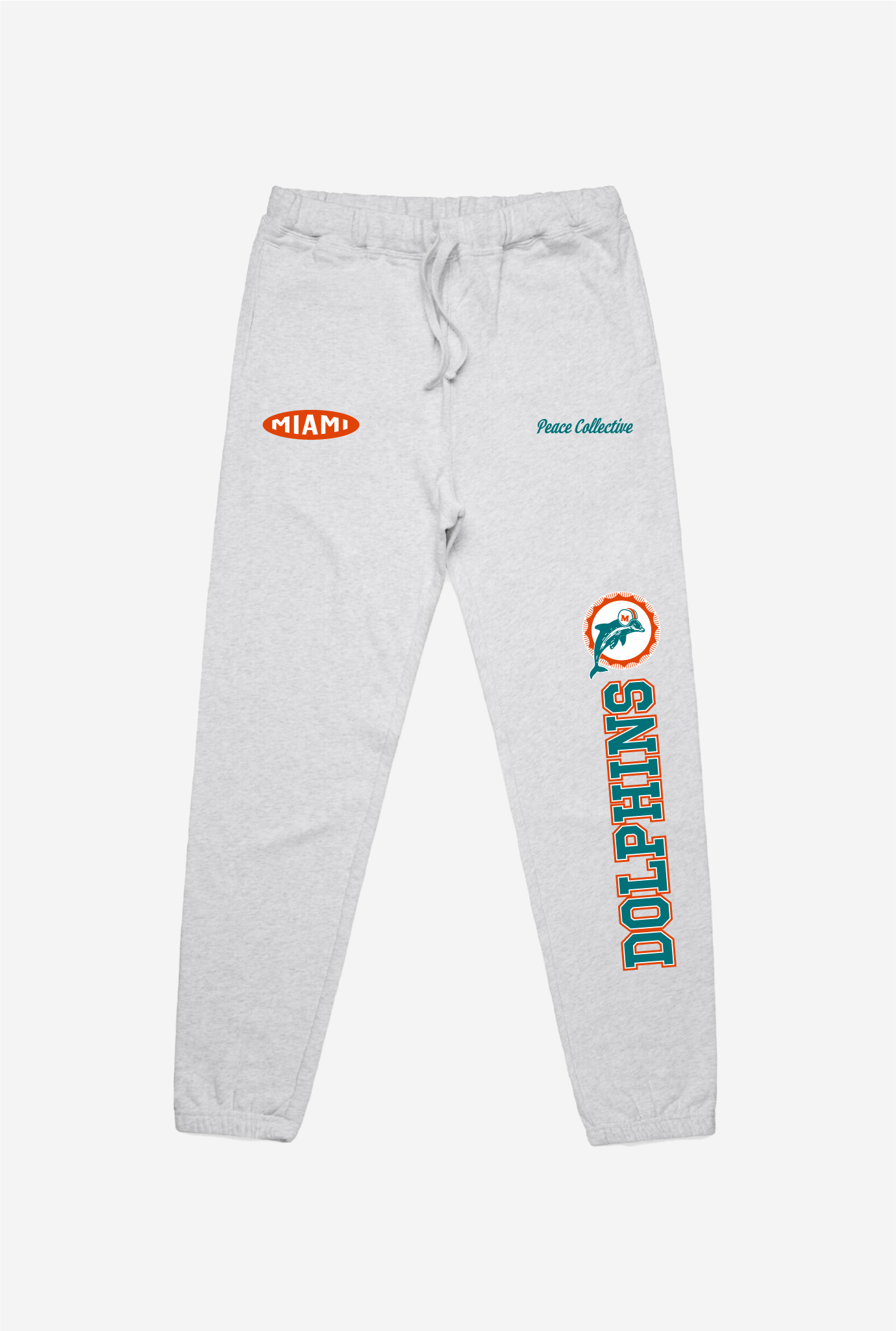 Miami Dolphins Washed Graphic Joggers - Ash