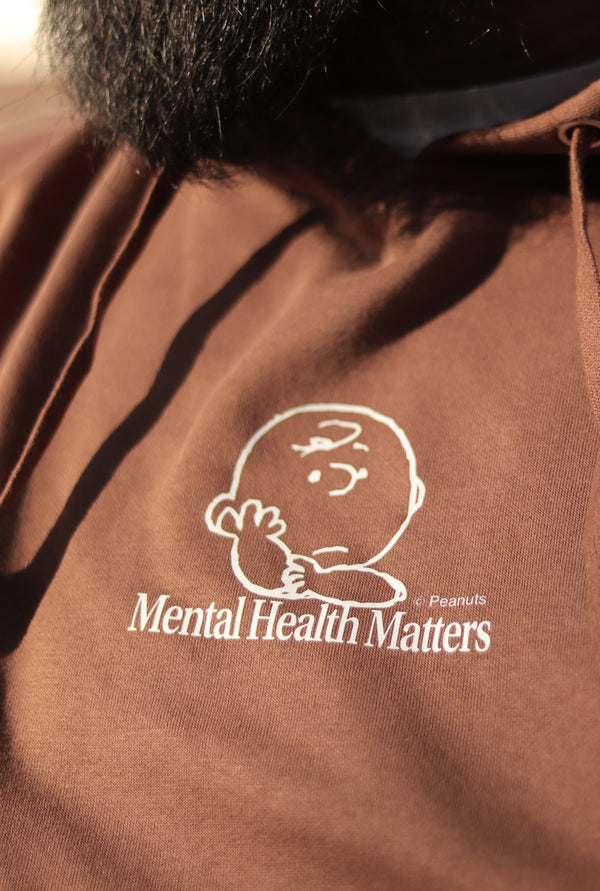 Peanuts Mental Health Matters Hoodie Espresso