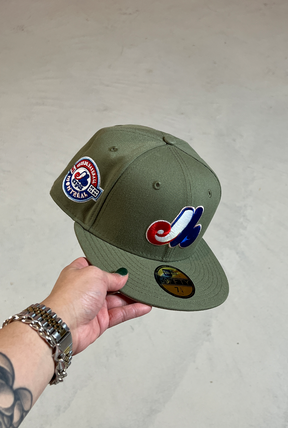 Montreal Expos 59FIFTY Pink Under Brim - Olive