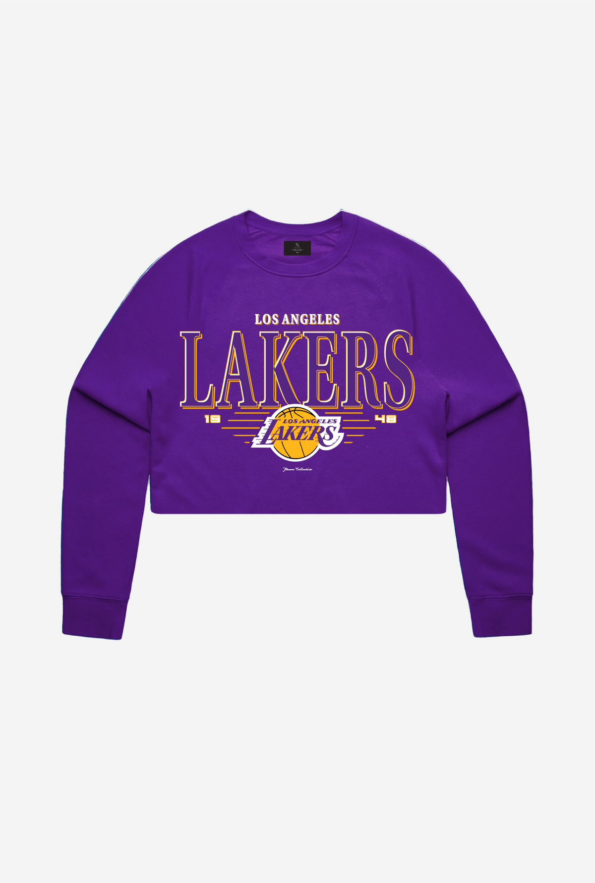 Los Angeles Lakers Signature Cropped Crewneck - Purple