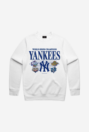 New York Yankees Throwback Crewneck - White