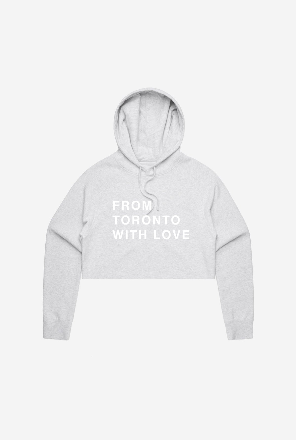 From Toronto With Love Cropped Hoodie - Grey
