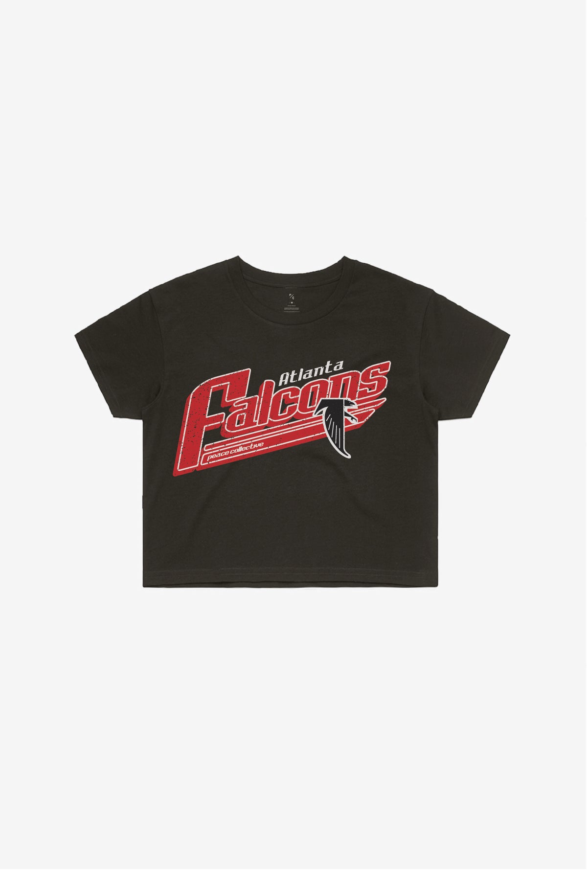 Atlanta Falcons Vintage Cropped T-Shirt - Black