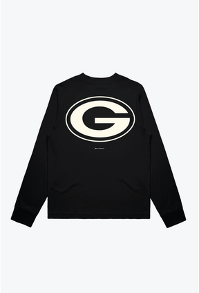Green Bay Packers Women's Mock Long Sleeve - Black