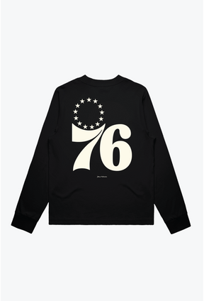 Philadelphia 76ers Women's Mock Long Sleeve - Black