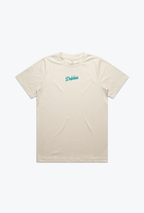 Miami Dolphins Women's Heavyweight T-Shirt - Natural