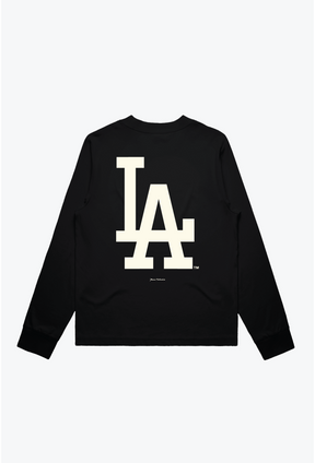 Los Angeles Dodgers Women's Mock Long Sleeve - Black