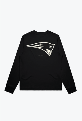 New England Patriots Women's Mock Long Sleeve - Black