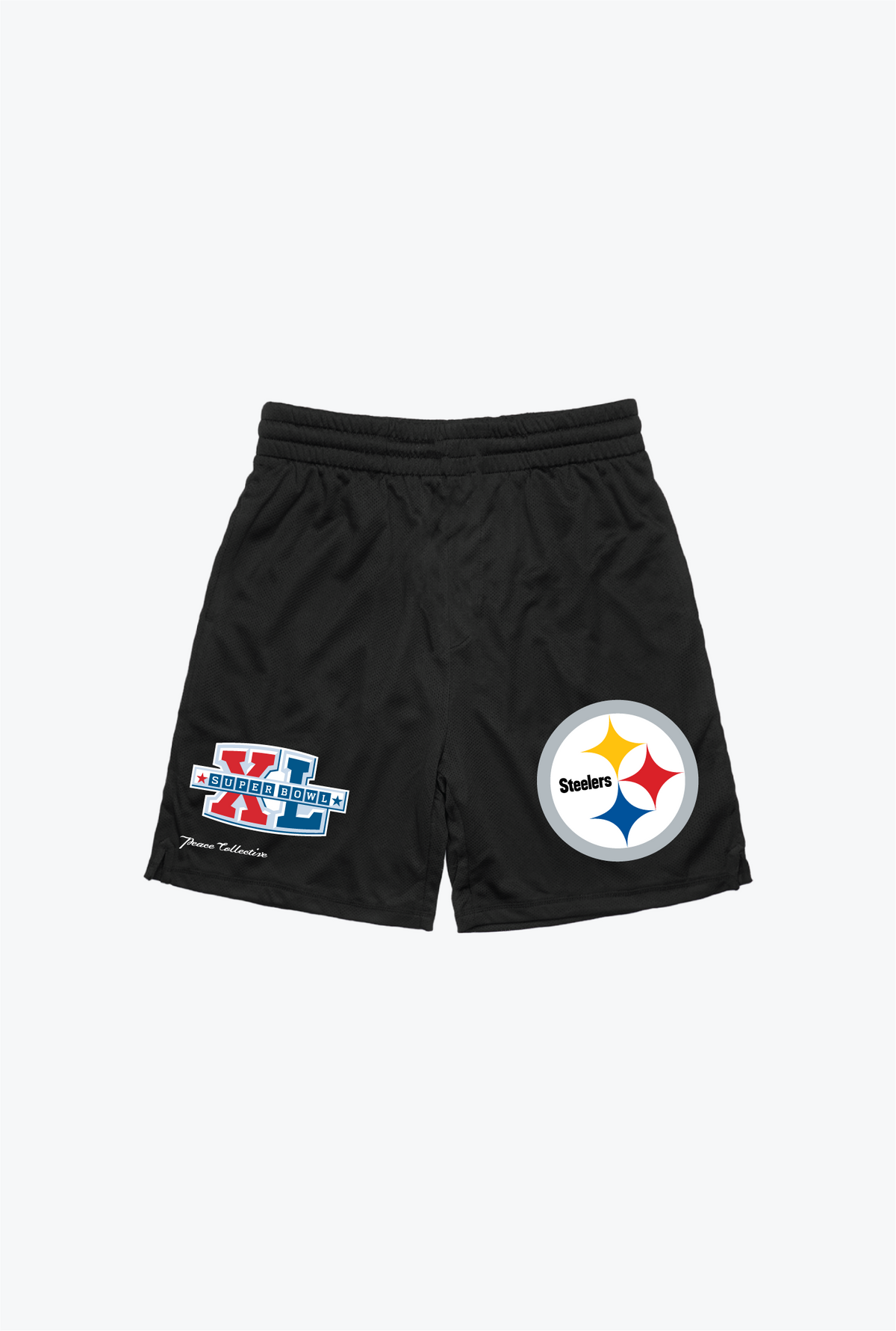 Pittsburgh Steelers Super Bowl XL Mesh Shorts - Black