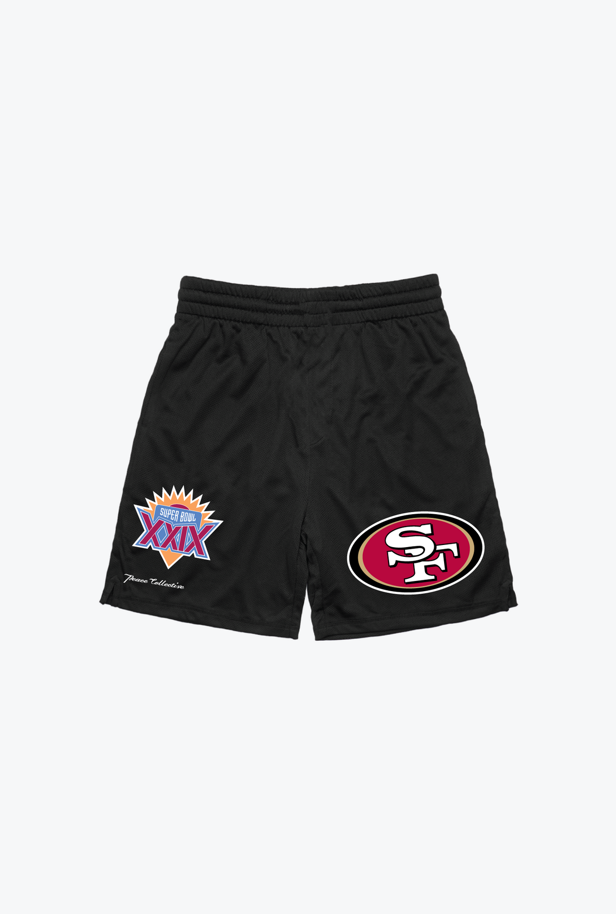 San Francisco 49ers Super Bowl XXIX Mesh Shorts - Black