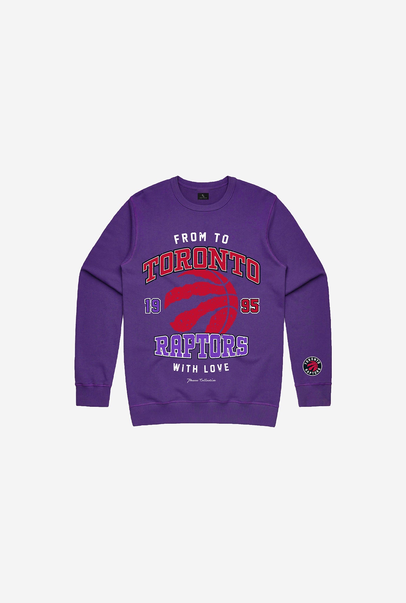 Toronto Raptors Washed Kids Crewneck Purple
