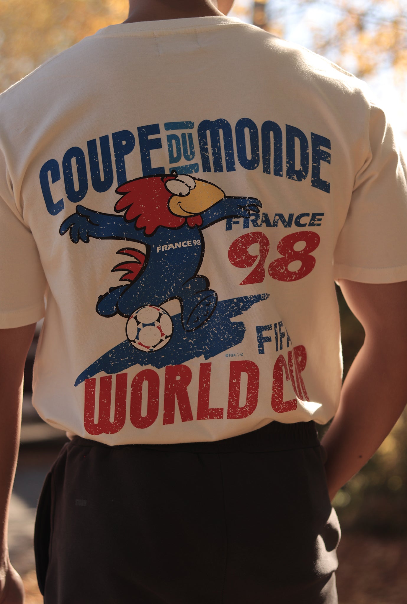 FIFA World Cup France 1998 Vintage Premium T-Shirt - Ivory