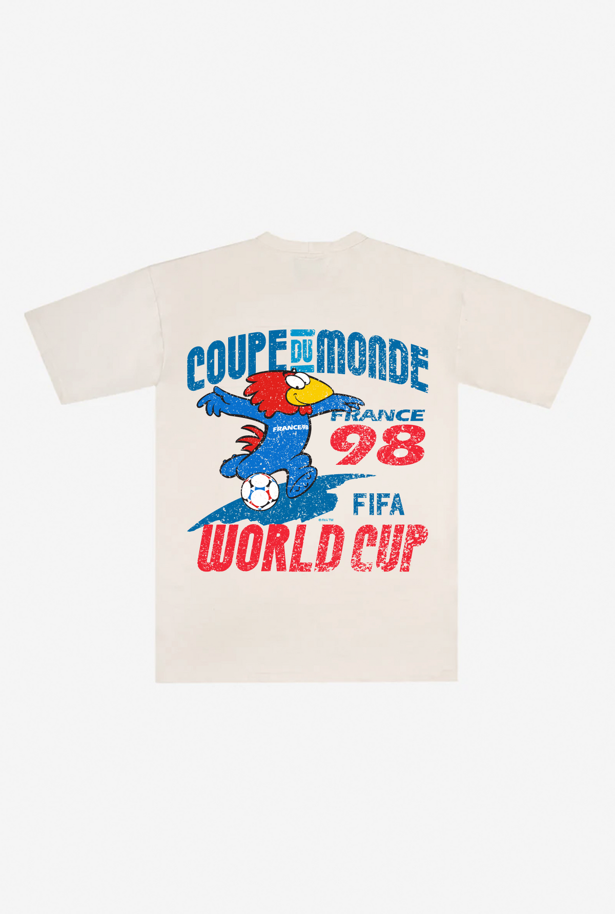 FIFA World Cup France 1998 Vintage Premium T-Shirt - Ivory