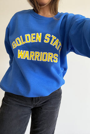 NBA 75th Golden State Warriors Collegiate Crewneck - Royal