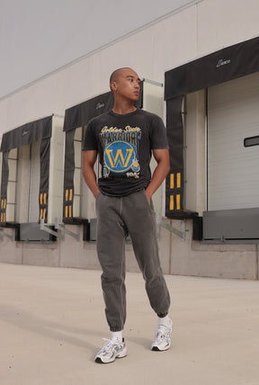 Golden State Warriors Stonewash T-Shirt - Black