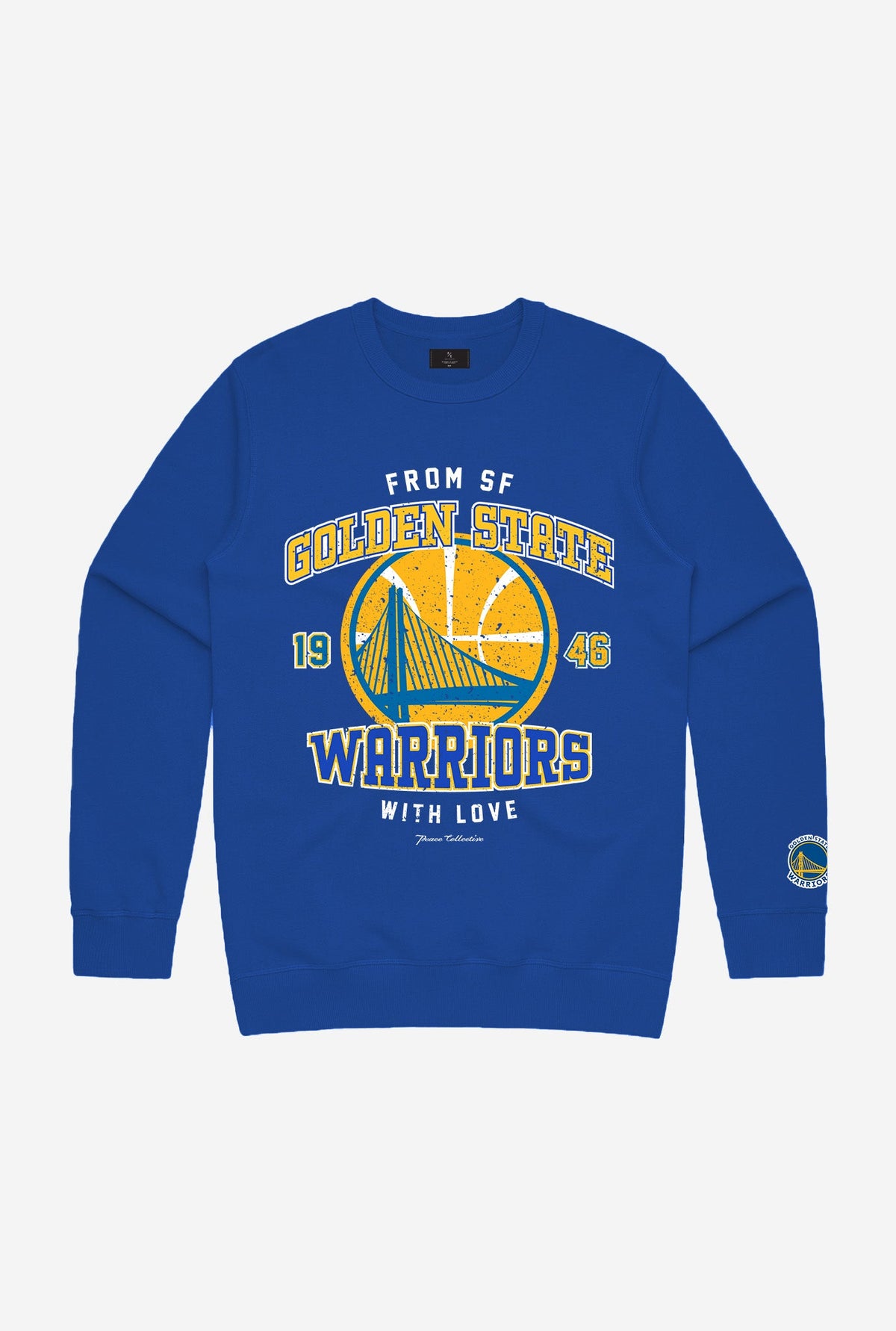 Golden State Warriors Washed Crewneck - Royal