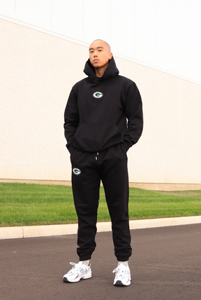 Green Bay Packers Logo Heavyweight Jogger - Black