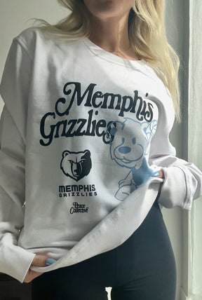 Memphis Grizzlies Mascot Crewneck - White