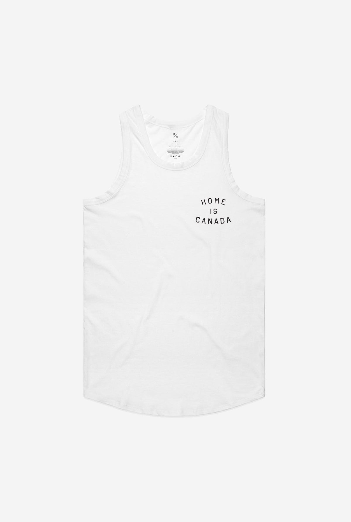 Home is Canada Crescent Tank - White