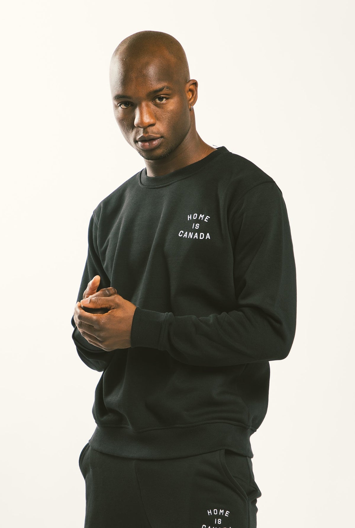 Home is Canada Crescent Crewneck - Black