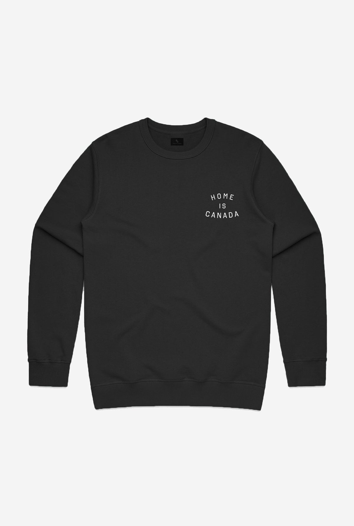 Home is Canada Crescent Crewneck - Black