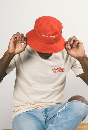 Home is Canada Minimal Bucket Hat - Maroon