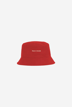 Home is Canada Minimal Bucket Hat - Maroon