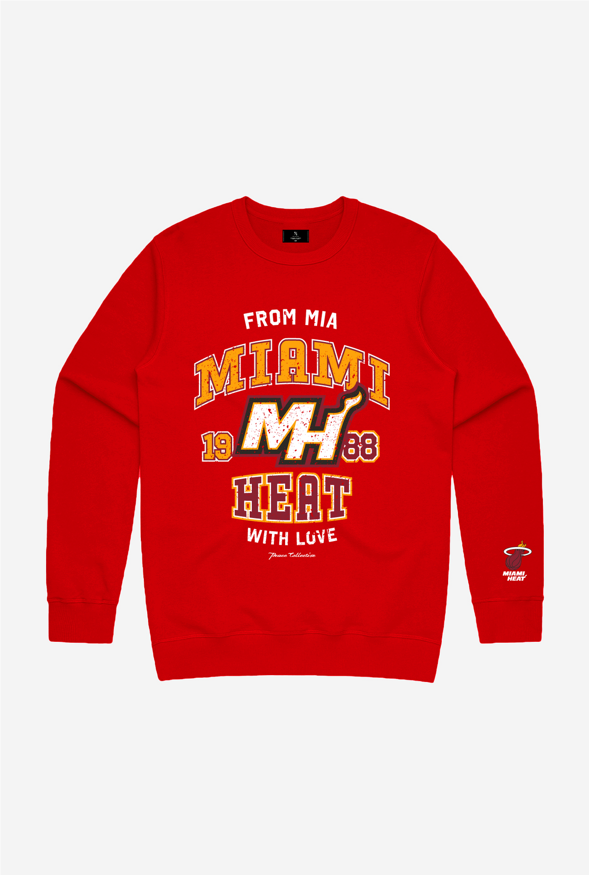 Miami Heat Washed Crewneck - Red