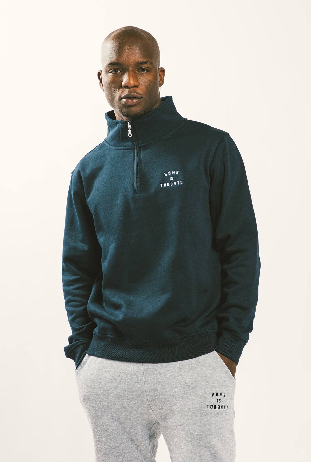 Home is Toronto Crescent 1/4 Zip - Navy