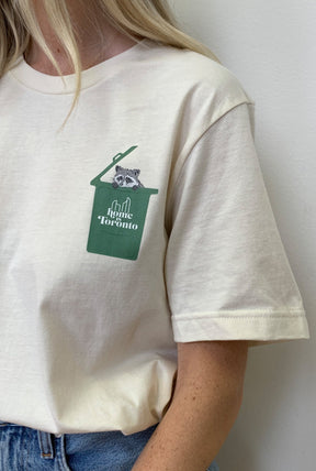 T-shirt raton laveur Home is Toronto - Naturel