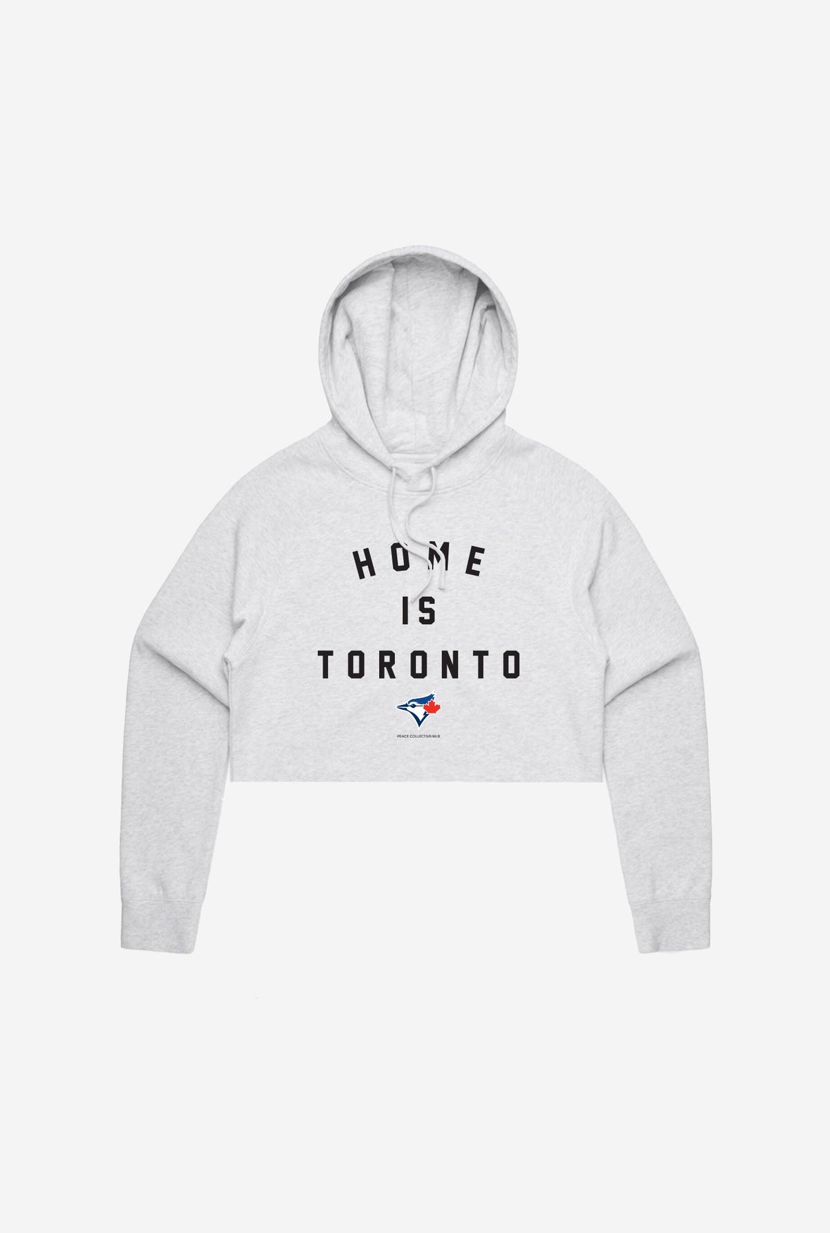 Blue Jays Home is Toronto Cropped Hoodie - Grey