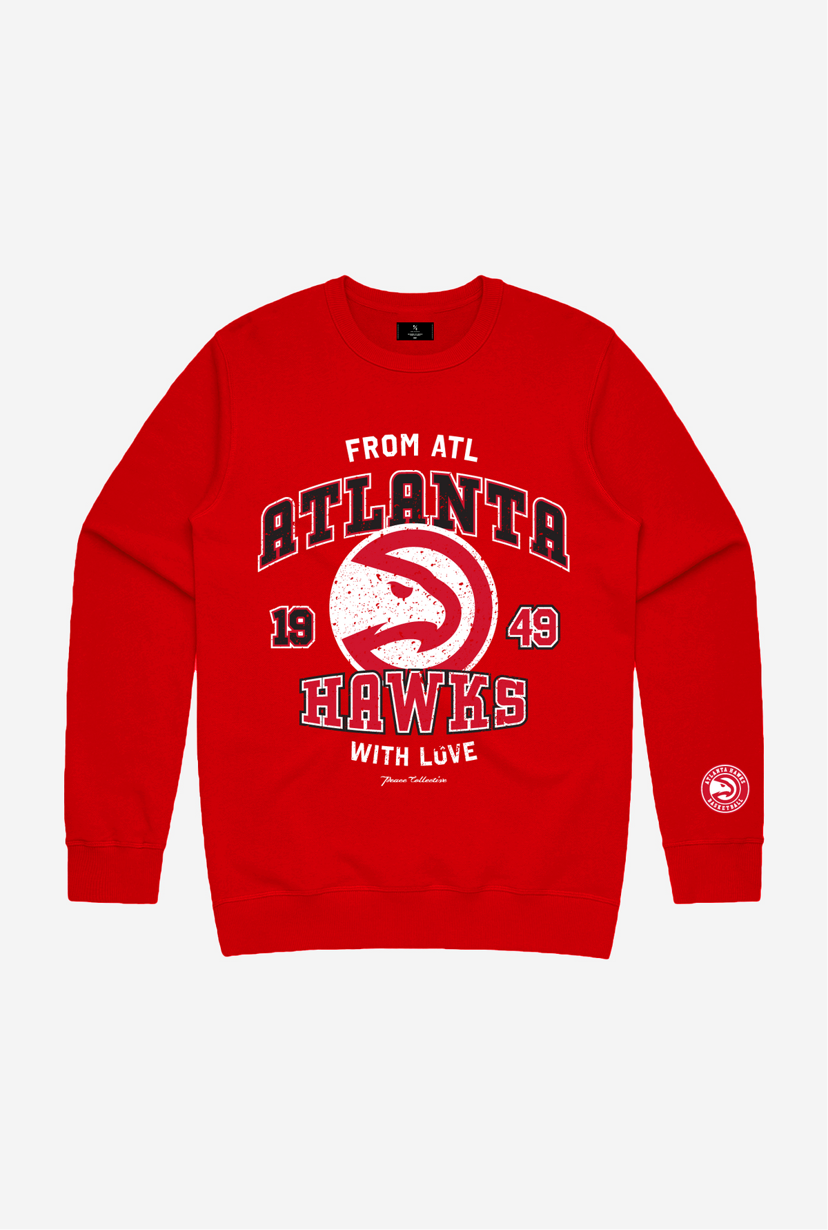Atlanta Hawks Washed Crewneck - Red