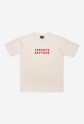 Toronto Raptors Heavyweight T-Shirt - Natural/Red