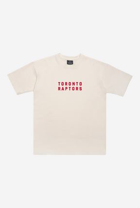 Toronto Raptors Heavyweight T-Shirt - Natural/Red