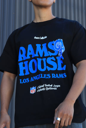 Los Angeles Rams Vintage Ad Heavyweight T-Shirt - Black